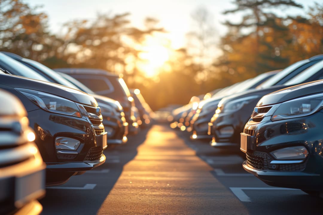 Cars in line